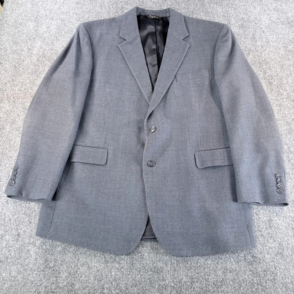 Jos. A. Bank Blazer Mens 46R Gray Silk Wool Blend Two Button Sport Coat 7086